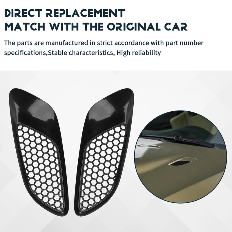 2PCS Air Vent For Real M3 Model Car Front Air Scoop Bonnet Vent Hood Louvers For-BMW E90 E91 E92 E93 M3 ABS