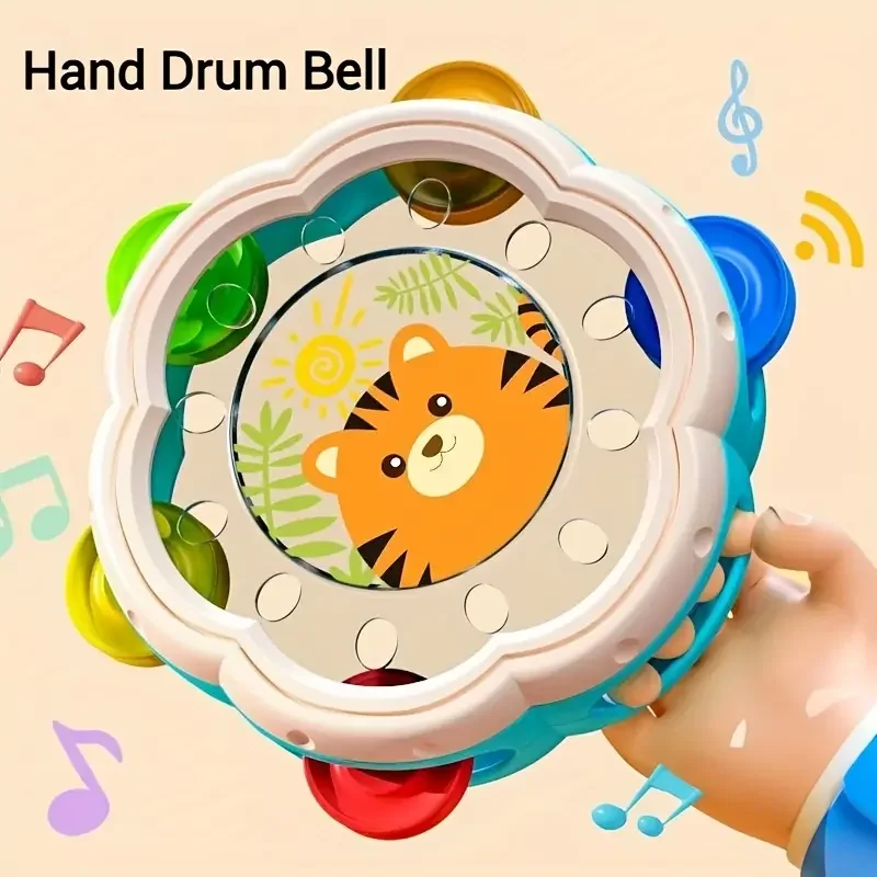 Montessori Musical Instruments Hand Drum Shaking Rattles Infant Kids Interactive Educational Toys Baby Sensory Newborn Gift