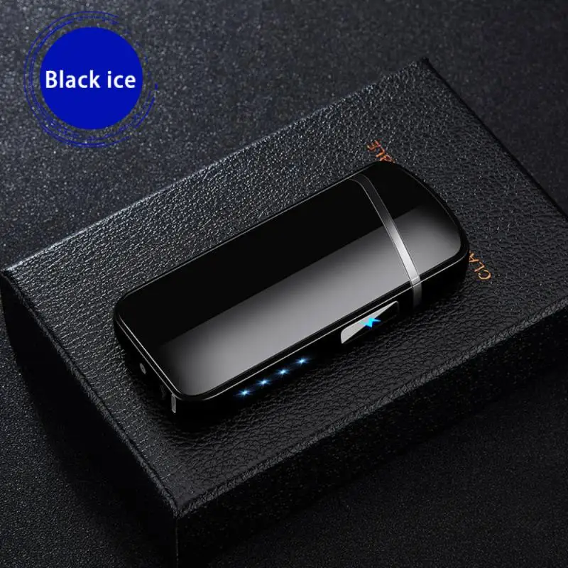 LCD Touch Switch Dual Arc Electric Lighter USB Rechargeable With Battery Display Wind-Resistant Lighter Accessories (NOT GAS)