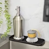 Silicone Drain Tray For Tableware Water Cup Fruit Vegetable Kitchen Sink Organizer Storage Tray Sponge Holder Soap Dispenser 2