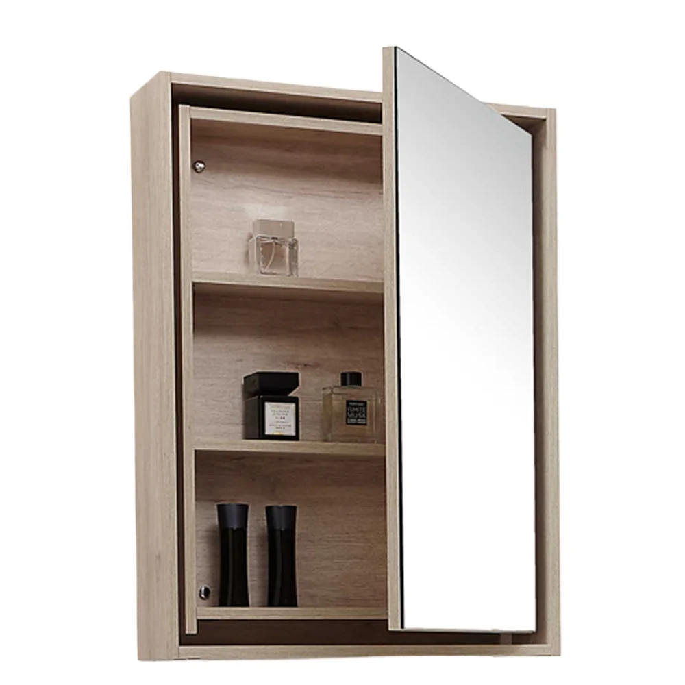Top Selling China Tall Side Rotating Bathroom Cabinet Round Mirror Mdf Bathroom Cabinet
