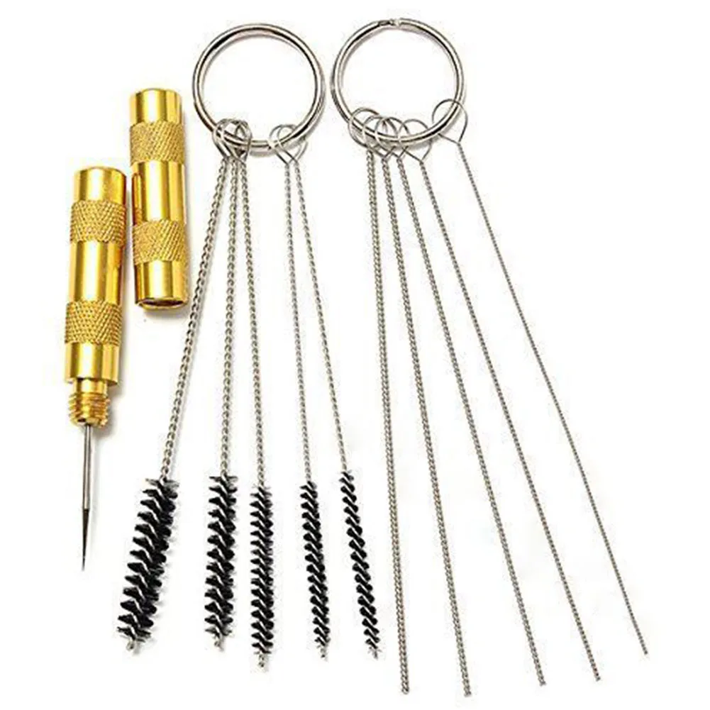 

Practical Repair Tool Spray Cleaner Cleaning Kit Assorted Nozzle Brush Airbrush Stainless Steel Needle Durable