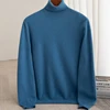 Men's Turtleneck 100% Merino Wool Sweater Men 2024 Autumn and Winter Large Size Loose Knitted Sweater Keep Warm Top Men Jumper 2