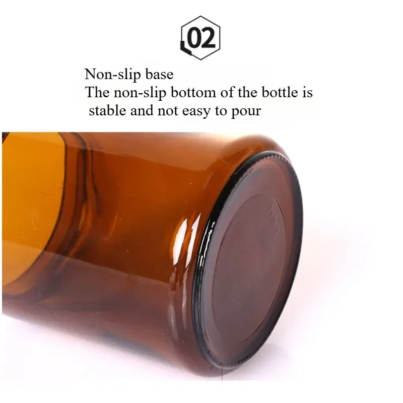 Dark Tan Cream Bottle Glass Separate Face Cream Eye Box Empty Container Refillable 5/10/15/20/30/50/60/100g