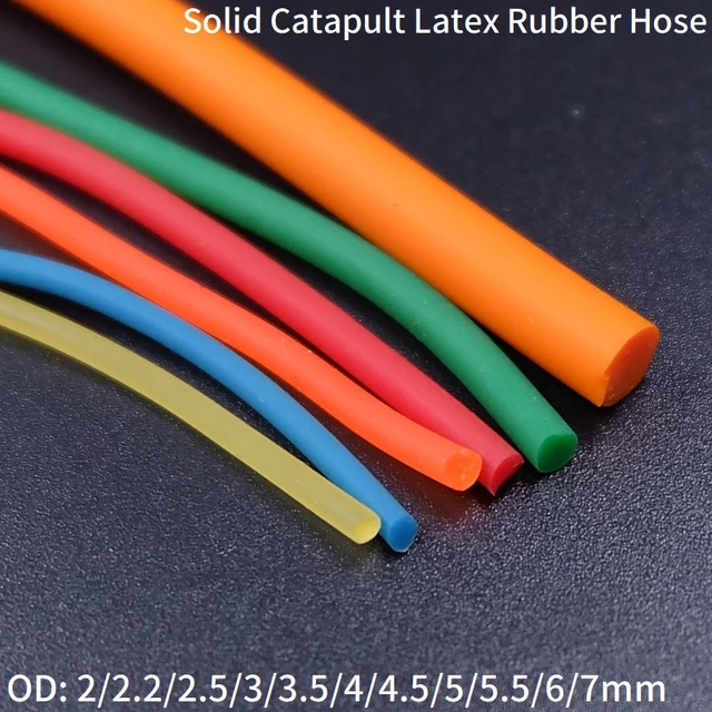 Natural Latex Tensile Rubber Hoses 2 3 4 5 6mm Solid Stretch