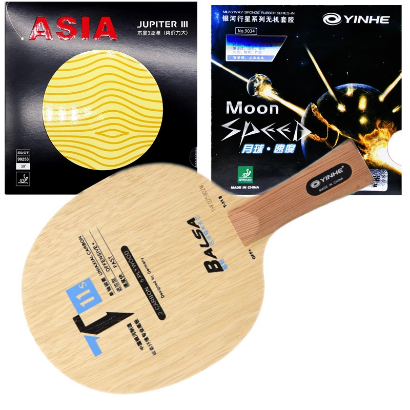 Yinhe T11 Light Table Tennis Carbon Fiber Loop+attack Table Tennis Blade With Rubbers Moos Speed