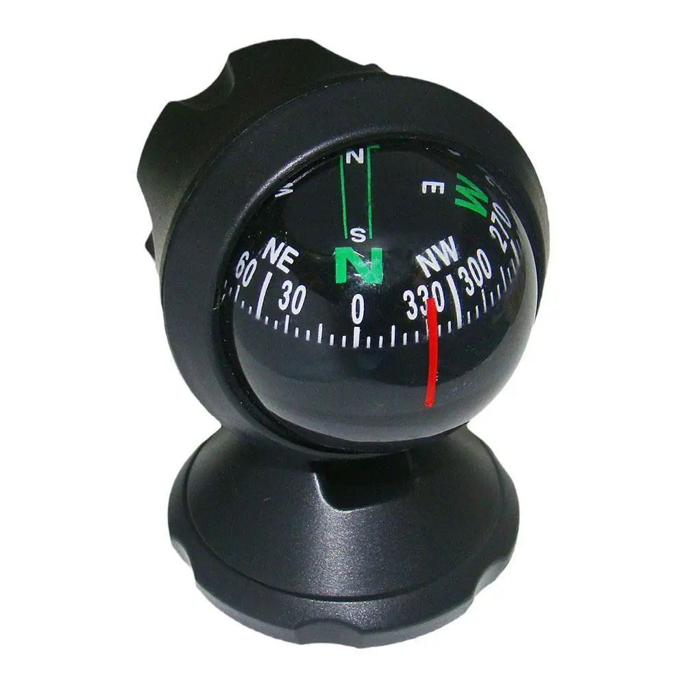 Automotive Portable ABS Dashboard Compass - Adjustable Angle Interior Accessory