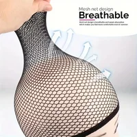 Filets à cheveux élastiques extensibles de haute qualité, bonnets de perruque en maille à extrémités ouvertes pour la coiffure, 5 pièces/GT 2