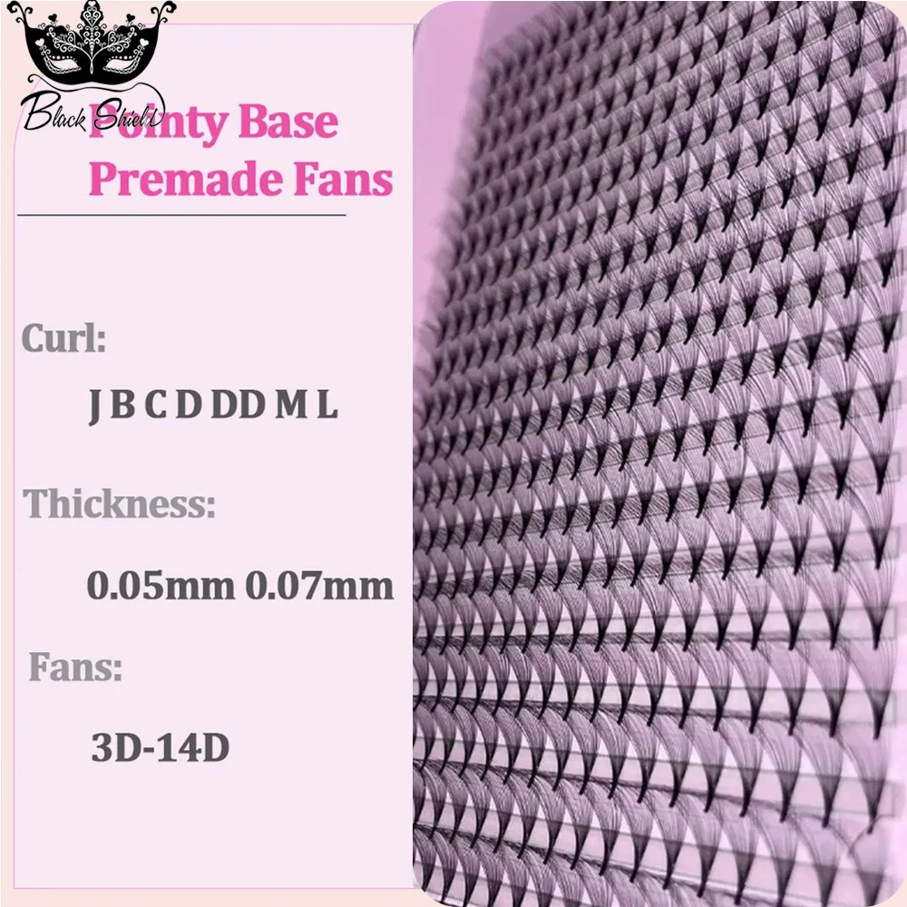 Ultra Speed Premade Fans Extension Ciglia 500 Fans Handmade Thin Base Premade Loose Fans Mega Volume Ciglia 0.05 Una Scatola