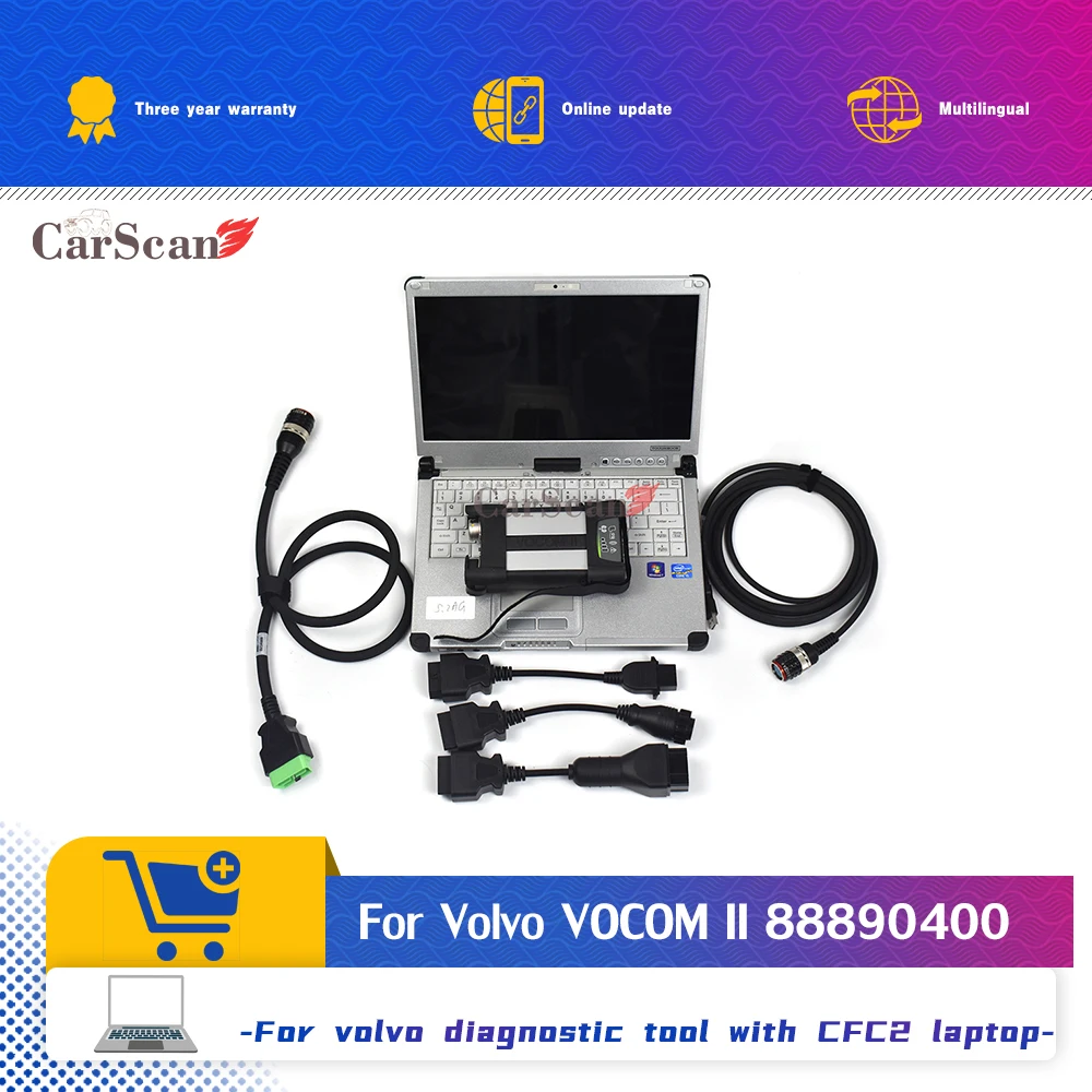 

CF C2 for VOLVO VOCOM II for volvo truck excavator diagnostic VOCOM 2 88894000 for VOLVO/RENAULT/MACK diagnostic scanner tool