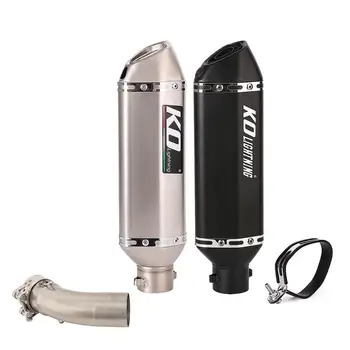 51MM Muffler For Kawasaki ZX4R ZX4RR 2023 Motorcycle Exhaust Mid Link Pipe Tail Escape Middle Tube DB Killer Stainless Steel