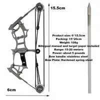 Archery Mini Composite Pulley Bow Stainless Steel Toy Stainless  material Decompression Bow Set Parent-child Interaction 5lbs 2