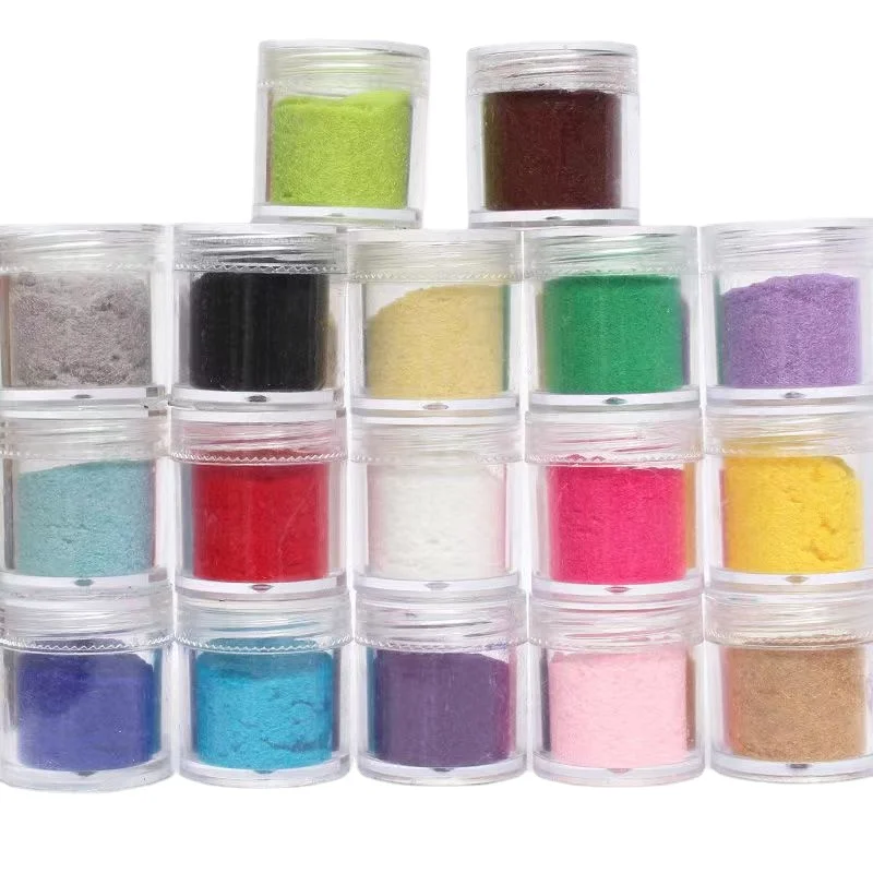 22 Kleuren Winter Nagel Fluwelen Poeder Diy Nail Art Decoraties Pluizige Nagel Glitter Stof Diy Design Kerstpigment 10 G/doos