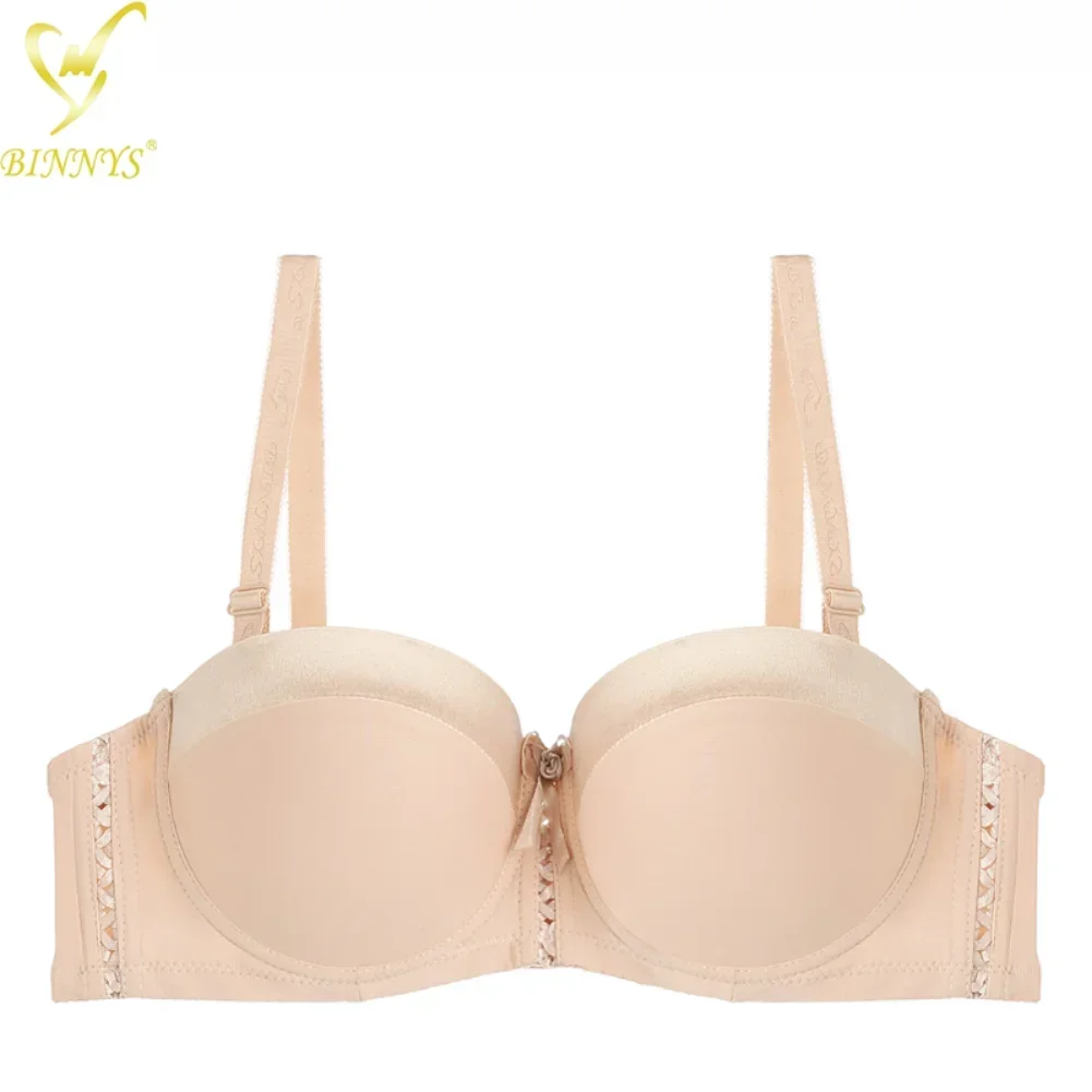 

BINNYS Woman Bra C Cup Half Cup Sexy Gathered Ladies Bra Kit Soutien Gorge Sutia Sujetador Para Dama