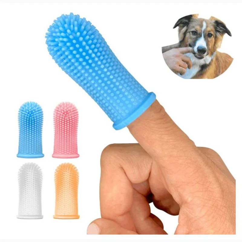 

Dog Finger Toothbrush Super Soft Pet Finger Toothbrush Tooth Odor Care Silicone Toothbrush Tool Dog and Cat Cleaning Supplies