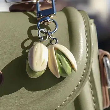 Happy Creative Food Series Pistachio Keychain Personalized Backpack Pendant Small Accessories Simulated Food