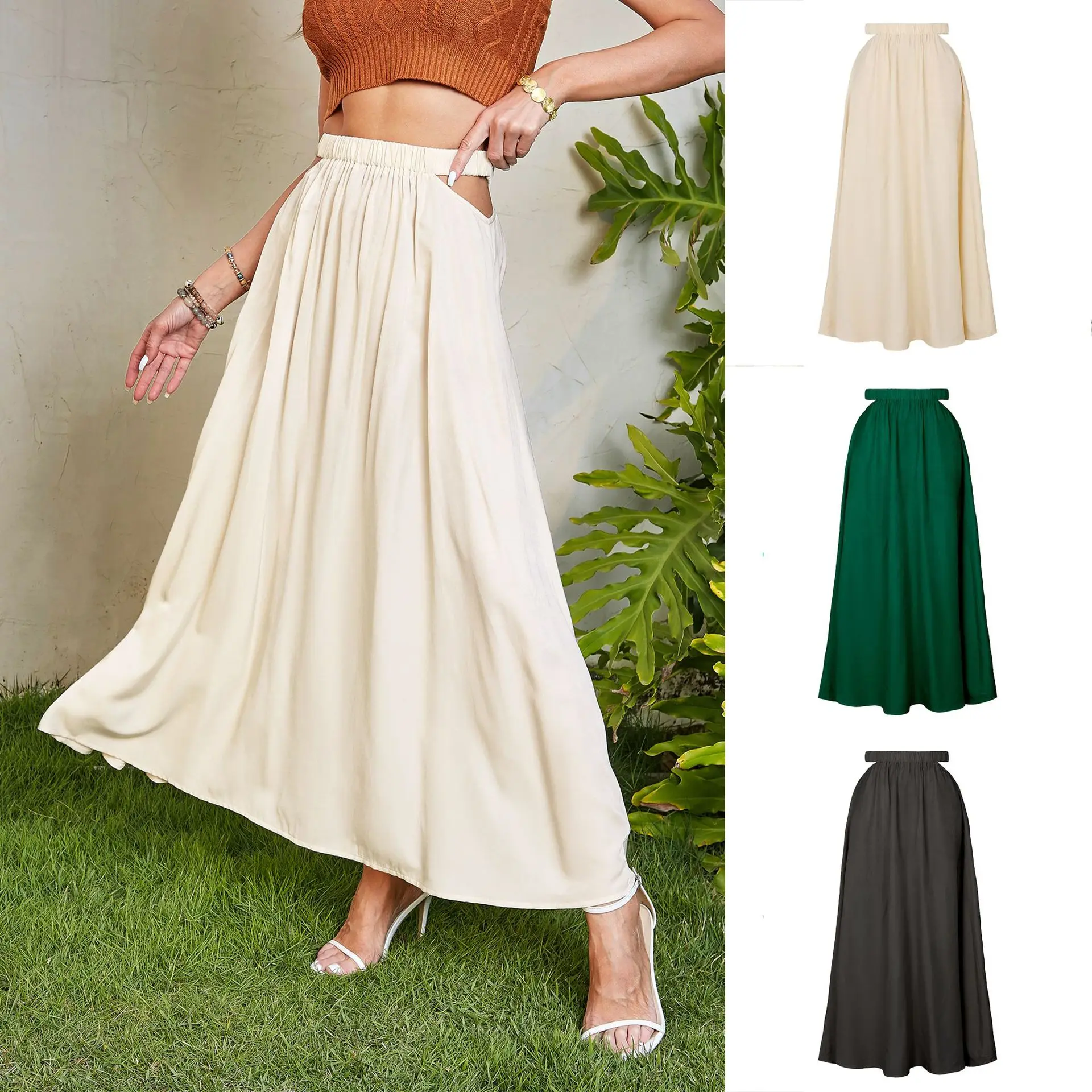 Women High Waist Pleated Mini Skirt Summer Party