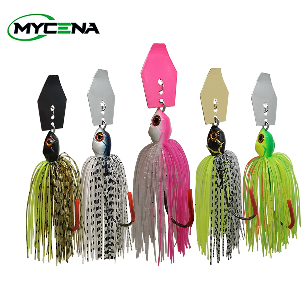 Mycena-Leurre de pêche Chatter Bait, Spinner Bait, Blade Jig Dancer, Buzzbait, WobJeff Chatterbait, Bass Pike Fish, 7G, 9G, 11G, 14G, 21G