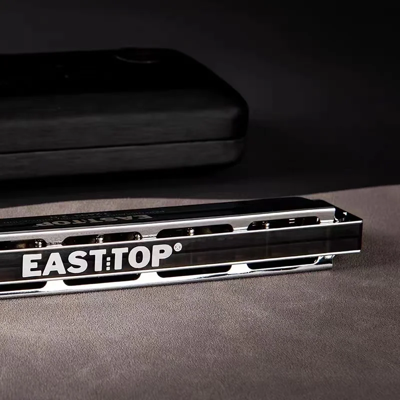 EASTTOP T2403 24-Hole Tremolo Harmonica C Key Good-air Tightness Professional Harmonica Musical Instruments diatonic harmonica mouth harp