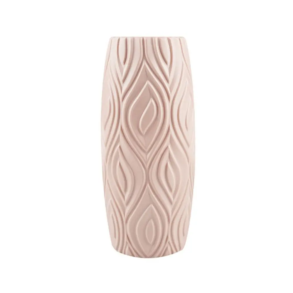 Modern Textured Flower Vase, Elegant Minimalist Home Accent