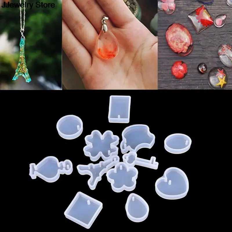 

12Pcs/set Holes Key Waterdrop Silicon Mold Mould Resin Jewelry Hot Sales Making DIY Craft new
