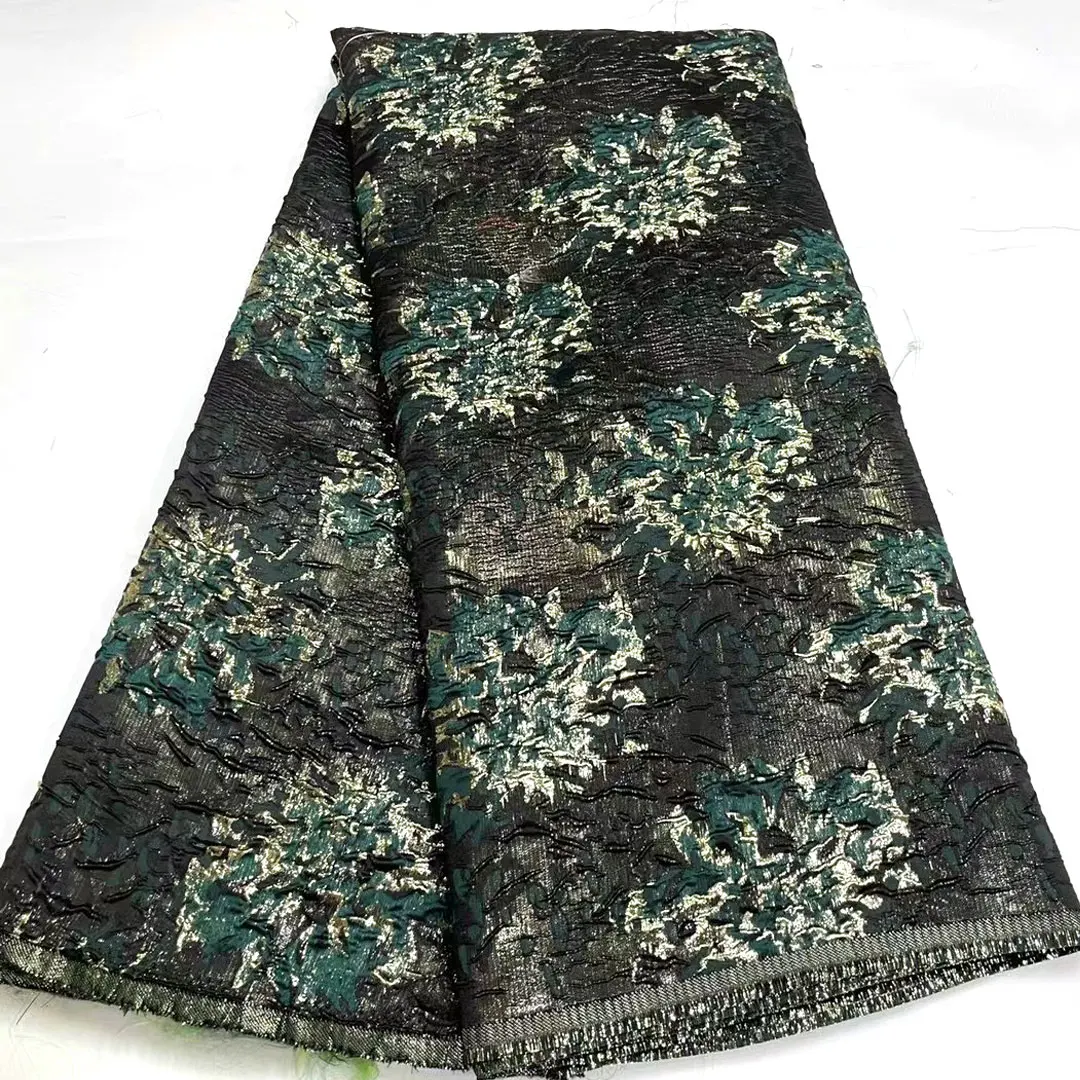 

African Jacquard Fabric Lace 2023 High Quality Lace Nigerian Brocade Lace Fabrics for Woman Wedding Sewing 5 Yards NJ5374