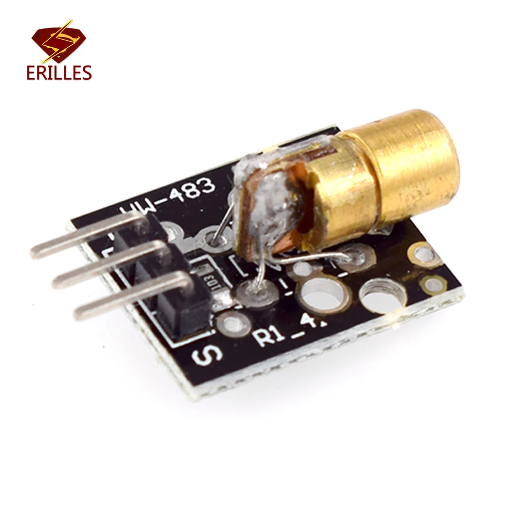 Ky-008 3Pin 650Nm Trasmettitore Laser Rosso Dot Diode Modulo Sensore Testa In Rame Per Arduino Avr Pic Fai Da Te Compatibile Con Mega 2560