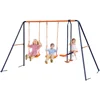 Outdoor Swing Sets for Backyard, 440lbs Load Capacity Swing Stand  , Heavy Duty A-Frame Metal Outdoor Swing Set for Kids 1
