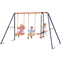 Outdoor Swing Sets for Backyard, 440lbs Load Capacity Swing Stand  , Heavy Duty A-Frame Metal Outdoor Swing Set for Kids 1