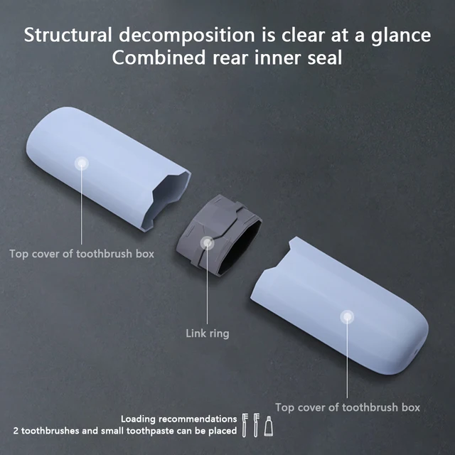 2Db Tároló Tok Otthoni Fürdőszoba Pp Hordozható Fogkefe Doboz Kemping Utazási Tartó Kültéri Szervező - Image 4