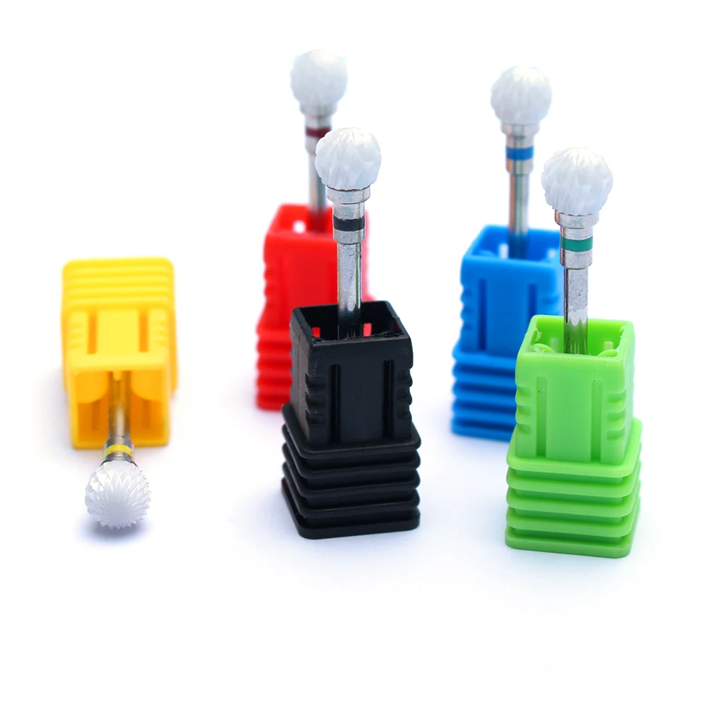 Nail Drill Bits Flame Ceramic Cutters for Manicure Electric Pedicure Nail Bits Gel Polish Remover Files Burr Nail Accessories - 5