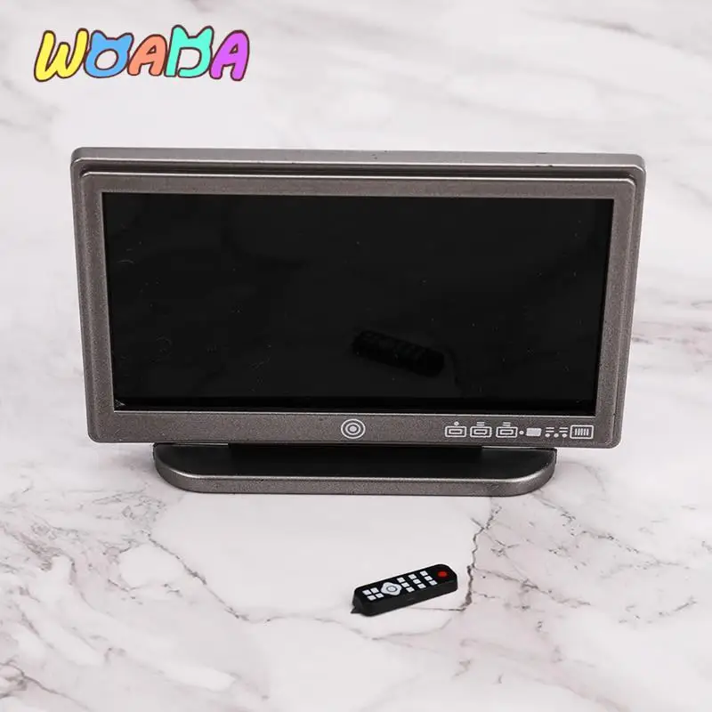 

1:12 Doll House TV Remote Control Simulation Miniature Furniture Dollhouse Living Room Decoration Television