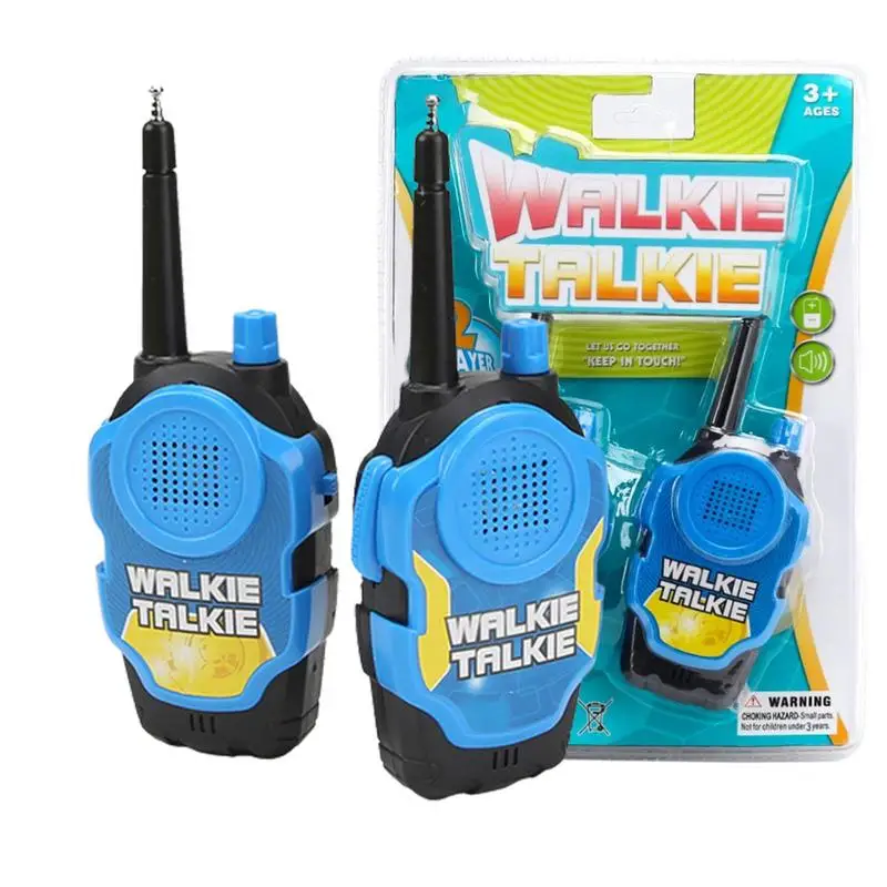 Children Walkie Talkie Toy 2pcs Mini Walkie Talkie Toys Radio Boys & Girls Toys Age 3-12 For Indoor Outdoor Hiking Adventure 2pcs handheld walkie talkie toy children game interactive toy lcd two way radio walkie talkie kid radio electronic sounding toys