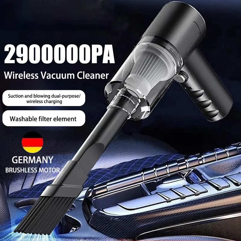 Wireless Vacuum Cleaner 2900000PA 120w Super High Powerful 2 in 1 Wet Dry Dual Use Portable Large Suction Vacuum Cleaner