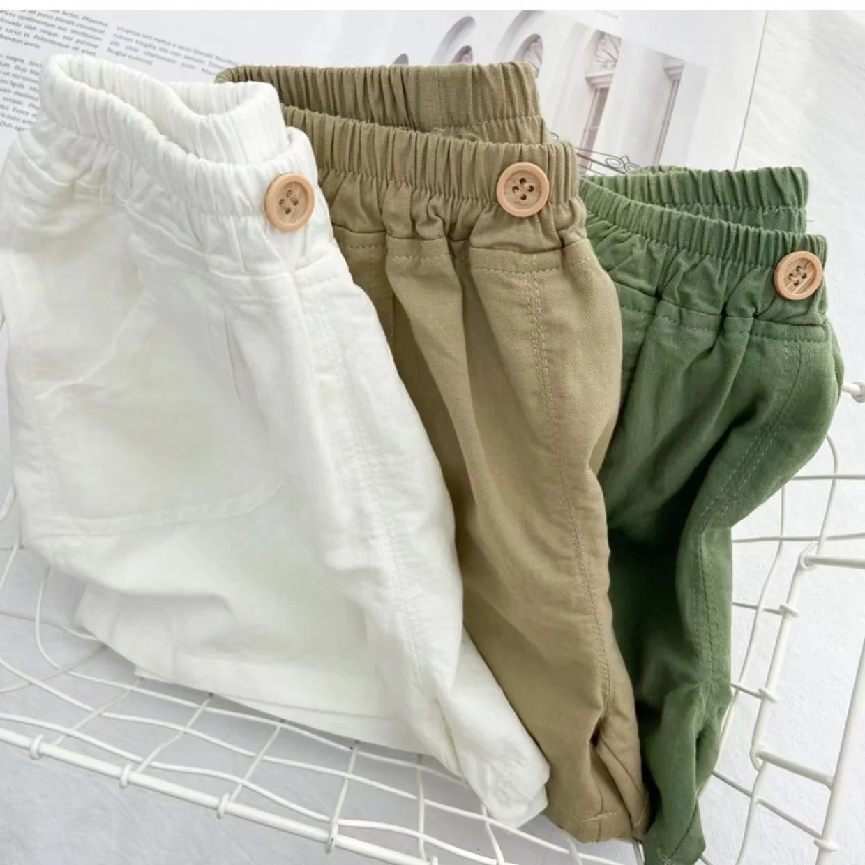 New Children's Summer Pure Cotton Thin Shorts Boys Casual Pants Baby Cotton Linen Breathable Outside To Wear