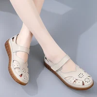 Sandales d'Été Confortables et Plates pour Femme, Chaussures de Marche et de Plage, Nouvelle Collection 2024 1