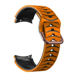 20mm Silicone Watch Band - Versatile & Comfortable Bracelet - Active 2 40 44mm (Orange black)