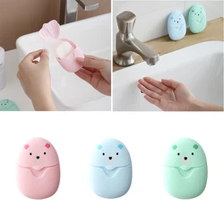 Disposable Soap Paper Soap Paper Box Washing Hands Clean Soap Scented Slice Portable 50pcs Cute Mini Camping Outdoor Travel