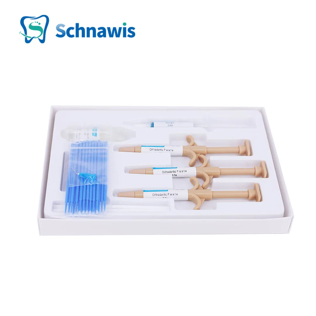 Dental Orthodontic Self-cure Adhesive Full Kit Adhesive Bondable Glue Bonding Brackets Buccal Tube Braces Direct Bonding System