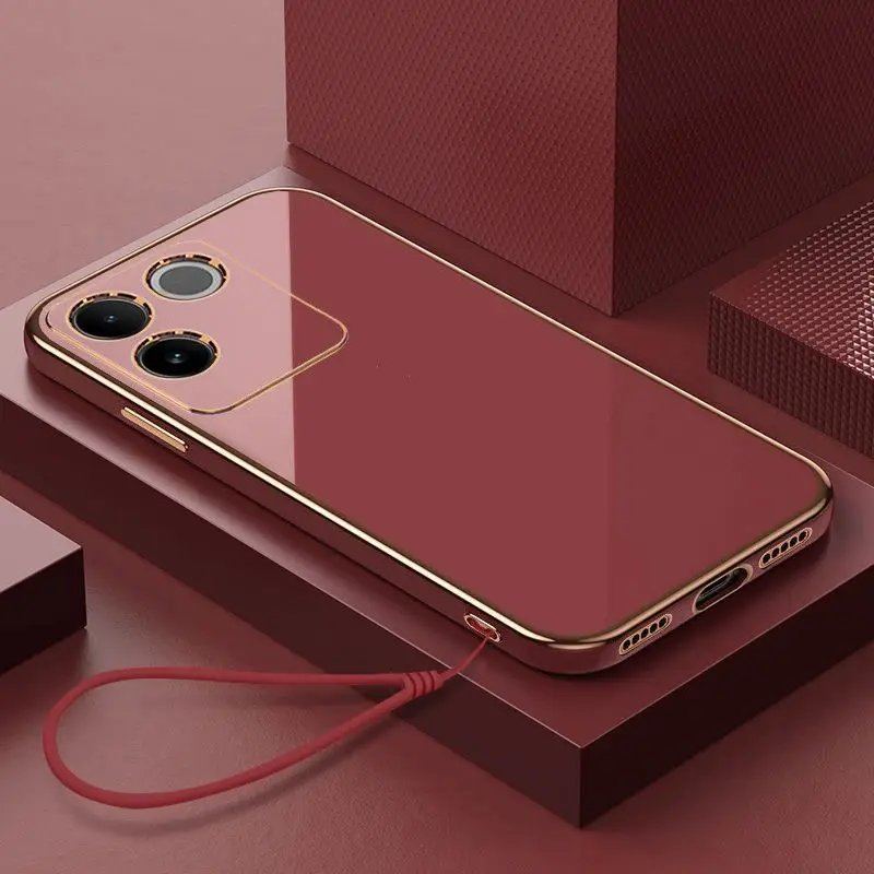 Luxury Square Plating Shockproof Back Cover