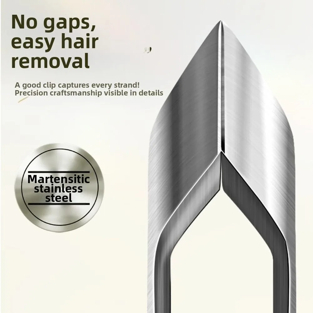 1.8cm Wide Mouth Hair Plucking Tweezers Thickening Stainless Steel Eyebrow Tweezers Diagonal Hair Plucking Tweezers