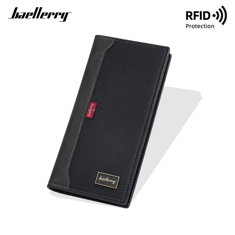 New Men's Long Wallet Anti RFID Business Multi Card Holder Zippered Purse