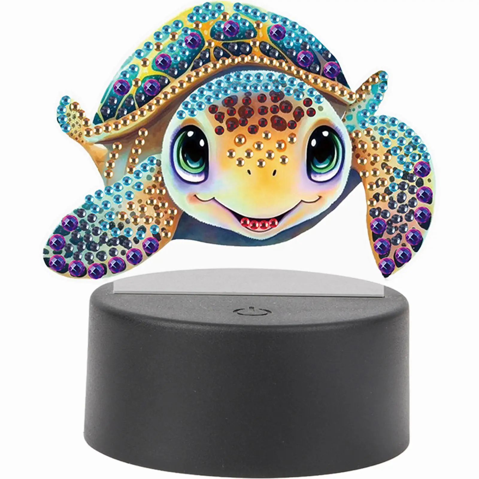 DIY Diamond Art Painting Lamp Double Sided Diamond Painting Bedside Lamp Arts Crafts Home Decoration for Bedroom Decor Gifts — Color: Turtle