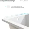 Well Made Forever SM-DB566 Voltaire Alcove Bathtub 66" X 32" Glossy White Integrated Tile Flange: Preventing Water Leakage 6