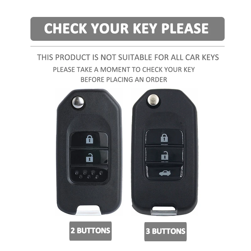 2 3 Buttons Silicone Car Key Cover Protect Skin Shell Rubber Case for Honda Accord 9 Crider Civic Jade SPIRIOR CR-V Fit Flip Key key case key case cover car key shell remote control case cover flip key fob shell