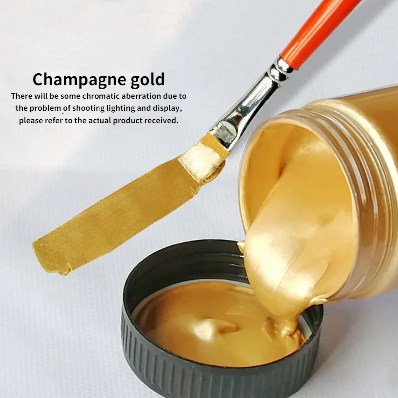 Acrylic Paint Set Golden Silver Metallic Color for DIY Wall Art