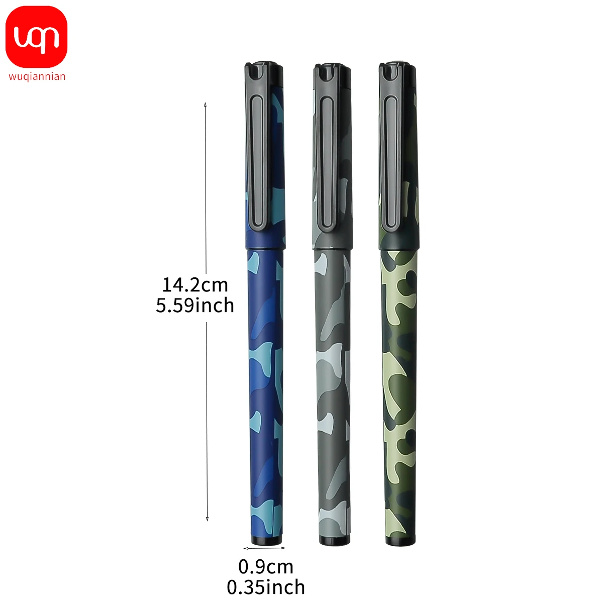 3/6/12pcs Camouflage Design Neutral pen tactile smooth grip Comfortable Quality ink for writing and conference use back toschool 6
