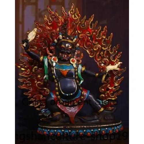 

13'' Tibet Bronze Tantric Mahakala Wrathful Deity Vajra King Kong Buddha Statue