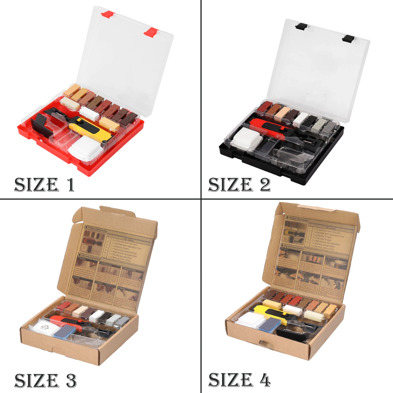 Laminate Repairing Kit Ceramic Tile Repairing Tool Set Wax System Floor Worktop Sturdy Casing Chips Scratches Mending Tool