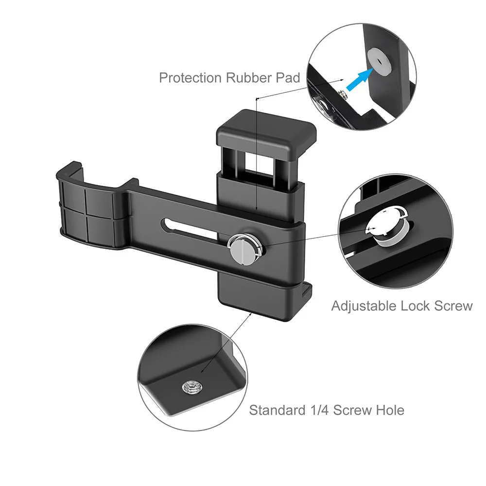 Smartphone Fixing Clamp 1/4 Inch Holder Mount Bracket for DJI OSMO Pocket / Pocket 2 Camera Accessories